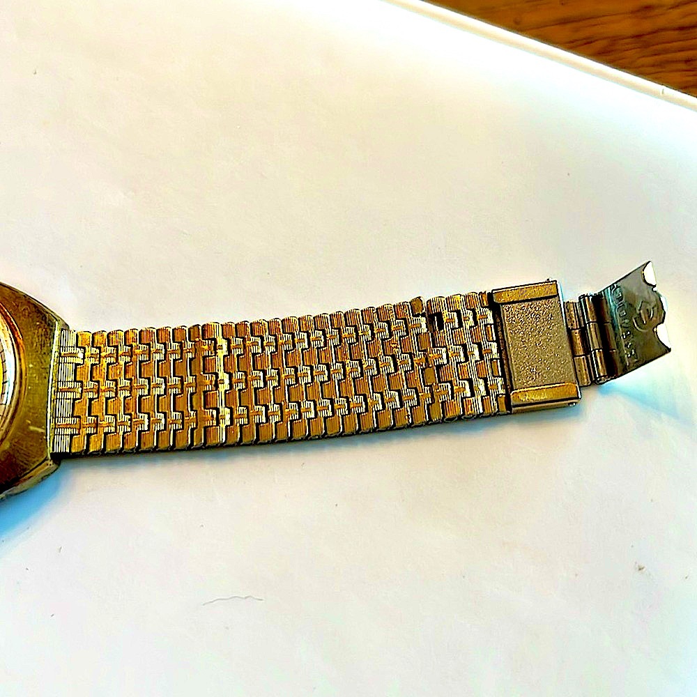 Preloved VTG Men Rado Marco PoloSwiss MadeAutomatic&Date GoldFace.Works well. - Picture 8 of 13